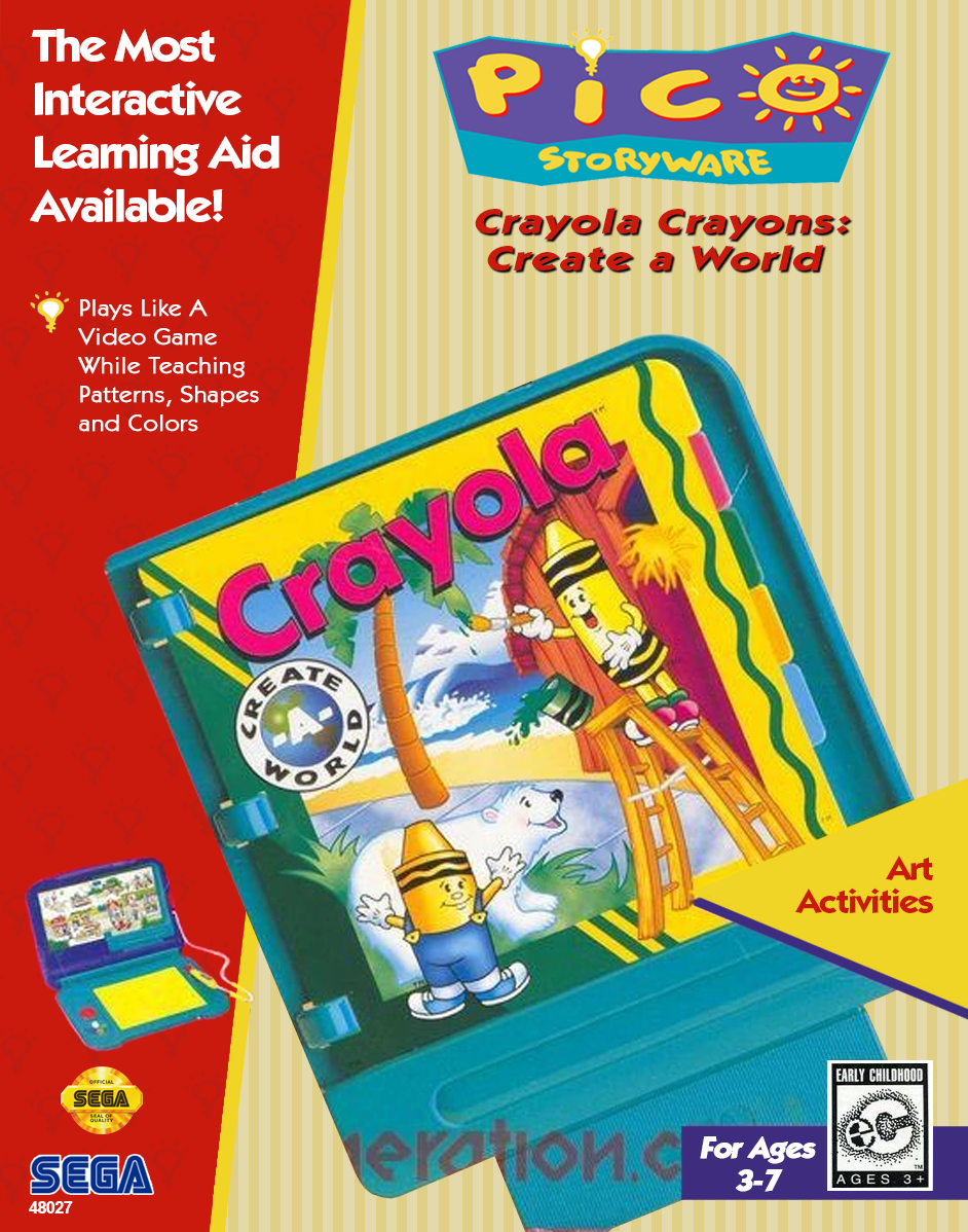 Crayola Crayons: Create a World box art for Sega Pico